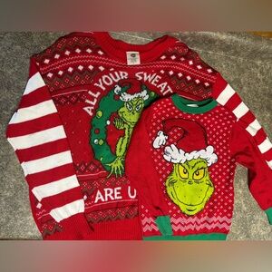 Adult Large Kids 5 6 Grinch Ugly Sweaters